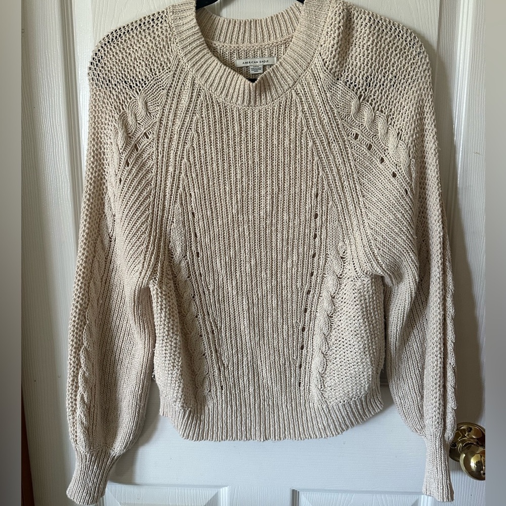 American Eagle cream sweater